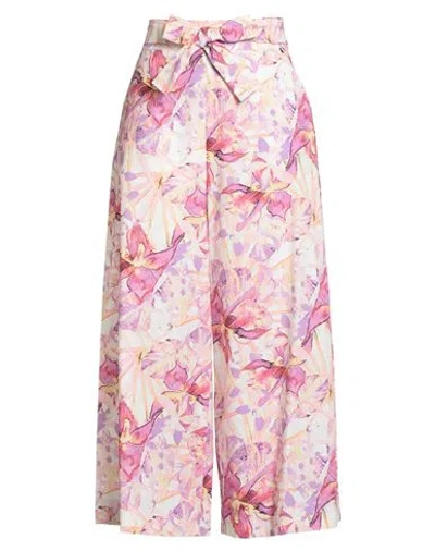 Liu •jo Better Woman Pants Lilac Size 6 Cotton In Purple