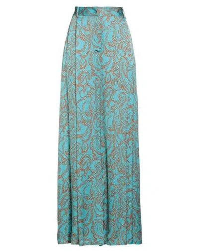 Liu •jo Better Woman Pants Turquoise Size 8 Viscose In Blue