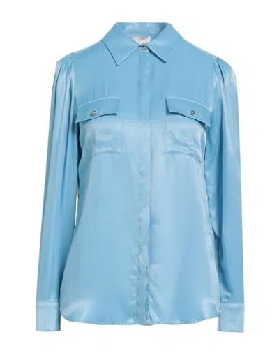 Liu •jo Better Woman Shirt Light Blue Size 8 Viscose