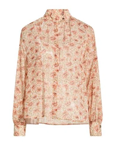 Liu •jo Better Woman Shirt White Size 12 Polyester, Metallic Fiber In Pink