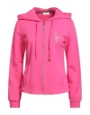 Liu •jo Better Woman Sweatshirt Fuchsia Size Xs Cotton, Elastane In Pink