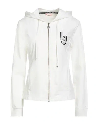 Liu •jo Better Woman Sweatshirt Off White Size S Cotton, Elastane
