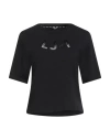 Liu •jo Better Woman T-shirt Black Size Xs Cotton, Elastane In Black