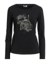 Liu •jo Better Woman T-shirt Black Size Xxs Cotton, Elastane In Black