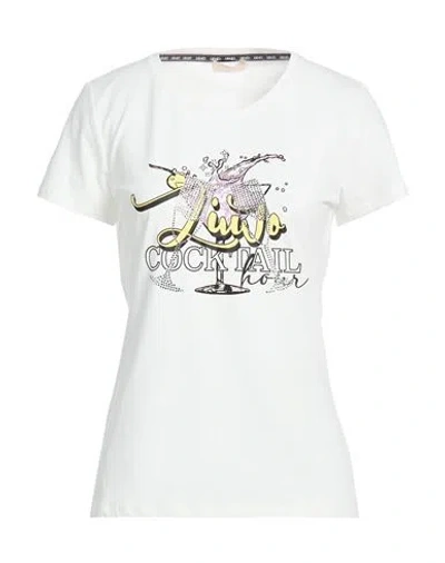 Liu •jo Better Woman T-shirt White Size L Cotton, Elastane