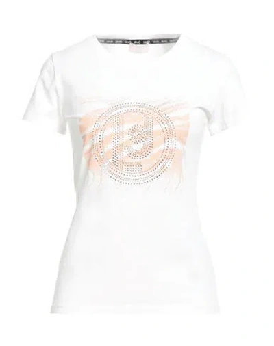 Liu •jo Better Woman T-shirt White Size Xxs Cotton, Elastane