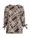 Liu •jo Better Woman Top Chocolate Brown Size 6 Polyester In Brown