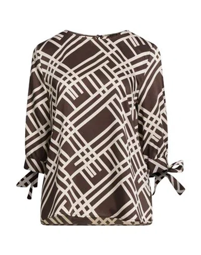 Liu •jo Better Woman Top Chocolate Brown Size 6 Polyester