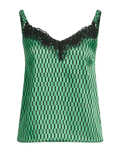 Liu •jo Better Woman Top Green Size 4 Polyester, Polyamide, Viscose, Cotton In Multi