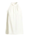Liu •jo Better Woman Top Ivory Size 8 Polyester In White