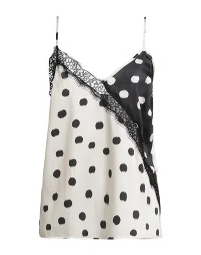 Liu •jo Better Woman Top Ivory Size 8 Polyester, Polyamide In White