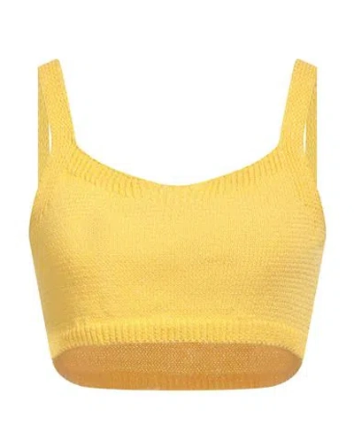 Liu •jo Better Woman Top Yellow Size L Polyester, Cotton