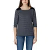 Liu •jo Cotton T-shirt With Black And White Stripes
