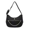 Liu •jo Chain Detail Shoulder Bag With Zip Pocket In Black