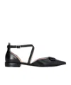 Liu •jo Black Ballet Flats With Maxi-logo In Black
