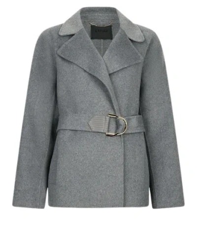 Liu Jo Black Coats In Gray