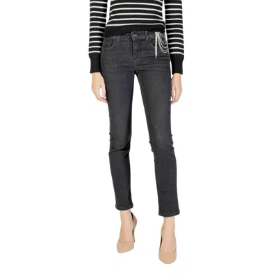 Liu •jo Black Cotton Skinny Jeans In Blue