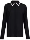 Liu •jo Black Crepe De Chine Top In Black