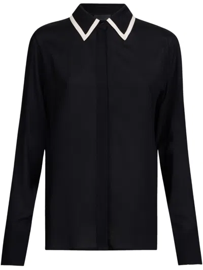 Liu •jo Black Crepe De Chine Top
