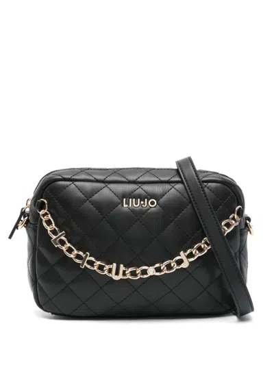 Liu •jo Liu Jo Black Crossbody Bag Quilted With Chain