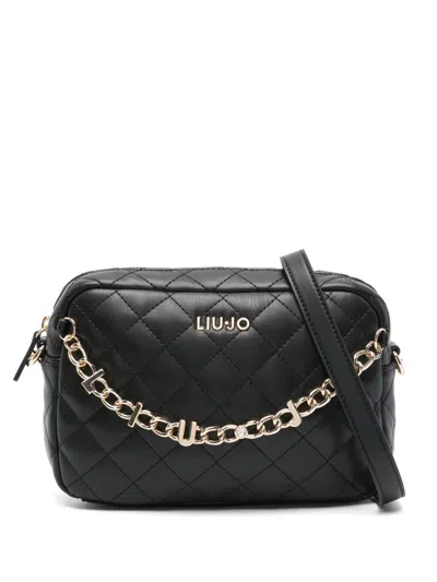 Liu •jo Liu Jo Black Crossbody Bag Quilted With Chain