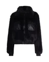Liu •jo Giubbino In Ecopelliccia Nero In Black