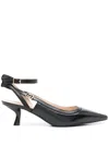 Liu •jo Liu Jo Black 'gemy' Slingback With Heel In Black