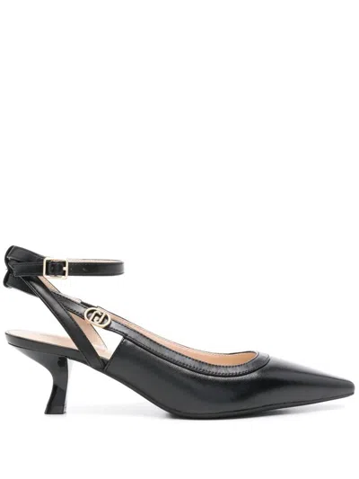 LIU •JO BLACK 'GEMY' SLINGBACK WITH HEEL