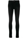 Liu •jo Black High Rise Skinny Jeans In Black