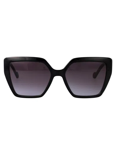 Liu •jo Liu Jo Black Injected Sunglasses In Blue