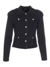 Liu •jo Buttoned-up Jacket In Black