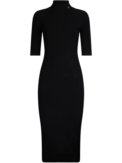 Liu •jo Black Knit Dress With Cut-out