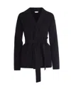 Liu •jo Collared Belted Jacket In Black