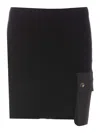 Liu •jo Knitted Pocket Mini Skirt In Black