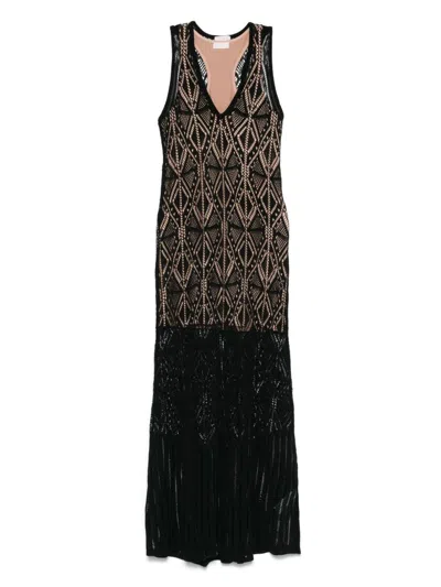 LIU •JO BLACK LACE LONG DRESS