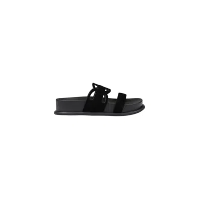 Liu •jo Black Leather Sandal