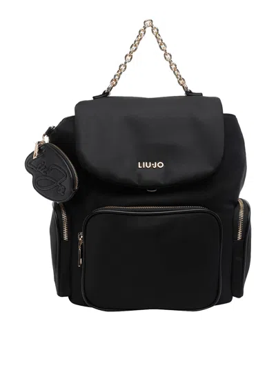 Liu •jo Black Logo Backpack
