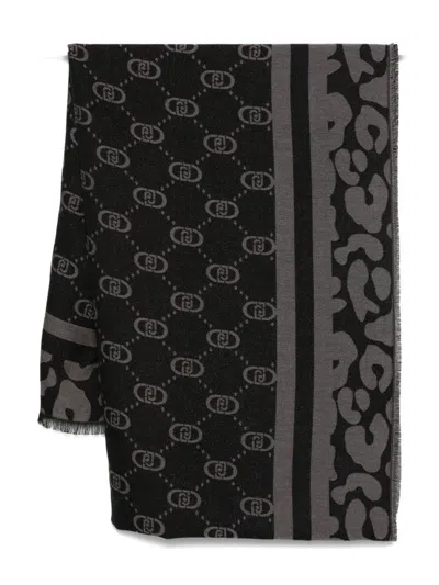 Liu •jo Black Logo Scarf