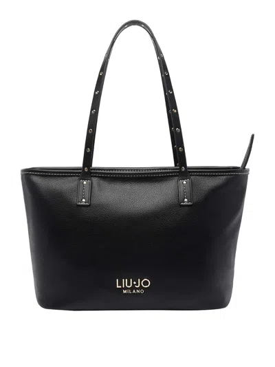 Liu •jo Black Logo Tote Bag
