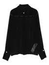 Liu •jo Black Long-sleeve Shirt With Classic Collar In Black