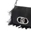 Liu •jo Liu Jo Black Mini Puff Bag With Feathers In Black