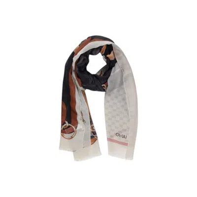 Liu •jo Black Polyester Scarf In Brown