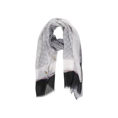 Liu •jo Black Polyester Scarf In Gray