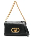 Liu •jo Puffy Chain Strap Shoulder Bag In Black