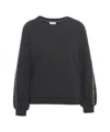 Liu •jo Black Sweatshirt With Sequined Detailing In Gray