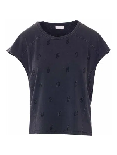 Liu •jo Black T-shirt In Blue