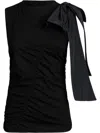 Liu •jo Black Top With Bow In Black