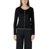 Liu •jo Black Viscose Cardigan In Black