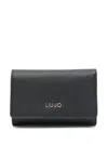Liu •jo Logo-lettering Bi-fold Wallet In Black