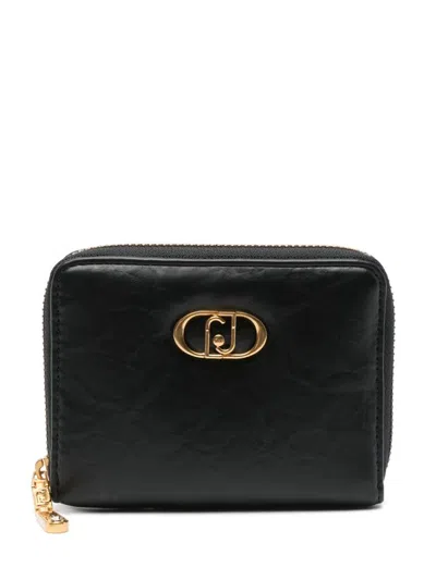 Liu •jo Black Wallet With Logo Plaque By Liu Jo